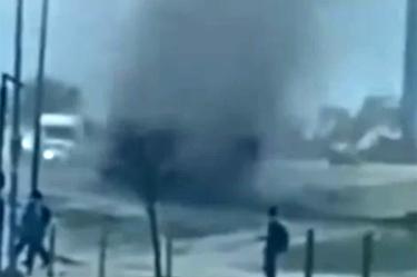 Imagen en video de un diablo de polvo o un remolino de arena