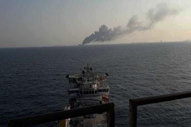 Incendio en la plataforma marina Akal-B ubicada en la Sonda de Campeche