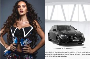 La actriz aprovechó el error de Mercedes Benz en su sitio web