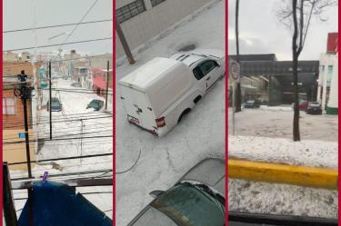 VIDEO: Granizada provoca caída de árboles y postes en Puebla