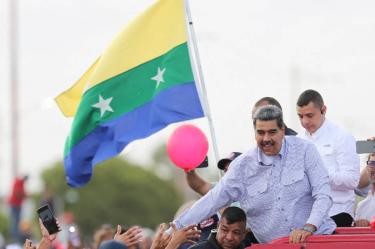 El presidente de Venezuela, Nicolás Maduro, llega a Nueva Esparta