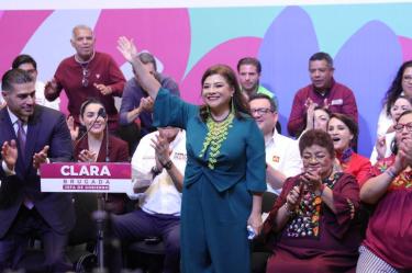 Clara Brugada, candidata a la CDMX.