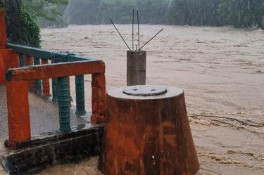 Río de Hidalgo casi a su máxima capacidad por lluvias de onda tropical 8