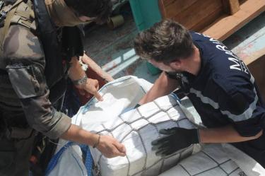 Cocaína asegurada por la Marina francesa