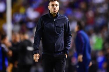 Martín Anselmi en un partido de Cruz Azul.