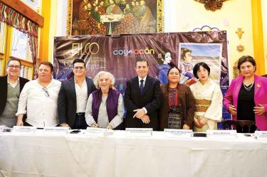 Elena Poniatowska, embajadora de la Feria Internacional del Libro de Coyoacán, habló de la gente vaiiosa de la demarcación. Fotos: Eduardo Jiménez