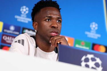 Vinicius en conferencia de prensa.