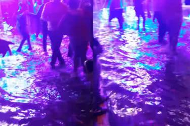 Fiesta entre aguas residuales en Tlaxcala se hace viral y genera indignación