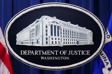 Logotipo del Departamento de Justicia de EU. (Reuters)