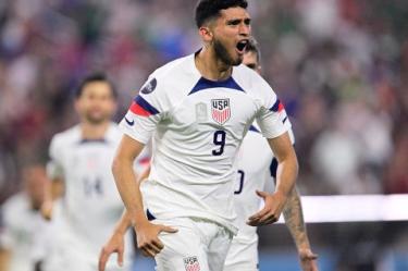 Ricardo Pepi celebra gol de Estados Unidos en 3-0 sobre la Selección Mexicana. (Mexsport).