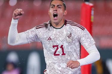 Rogelio Funes Mori fue subcampeón en la Copa Oro 2021 con la Selección Mexicana y disputó un encuentro en el Mundial de Qatar 2022, Vs Arabia Saudita. (Mexsport).
