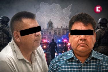 Dos hombres detenidos en Morelos aparecen en una composición editorial sobre la Operación Enjambre contra la extorsión