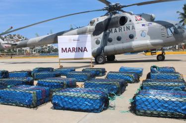 Las acciones fueron desplegadas en mar y tierra contra grupos delictivos dedicados a la elaboración de drogas sintéticas.
