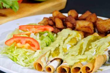 Receta de tacos de pollo dorados