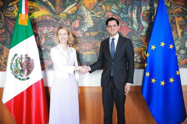 El canciller Roberto Velasco se reunió con Kaja Kallas, Alta Representante de la Unión Europea para Asuntos Exteriores y Política de Seguridad.