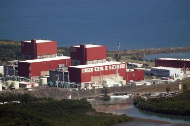 Vista panorámica de la Central Nuclear Laguna Verde de CFE en Veracruz, la única planta nuclear operativa de México.