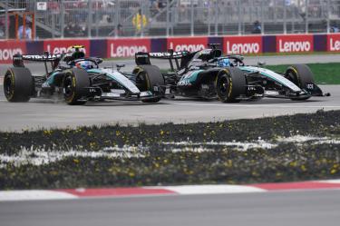 Antonelli y Russell han tenido una serie de contactos en la carrera sprint del GP de Canadá