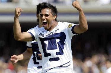 Javier Cortés fue autor de uno de los goles en el último campeonato de los Pumas en el 2011APERTURA 2011JORNADA 17: UNAM VS TIJUANAAction photo of Javier Cortes of Pumas UNAM celebraes goal, during week17 game of the Apertura 2011./Foto de accion de Javier Cortes de los Pumas de la UNAM celebran el gol, durante juego de la semana17 del Apertura 2011. 06 November 2011. MEXSPORT/OMAR MARTINEZ