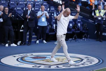 Pep Guardiola en su último partido con el Manchester City