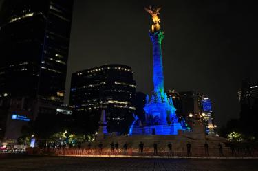 El Ángel de la Independencia fue rodeado por un operativo policiaco.