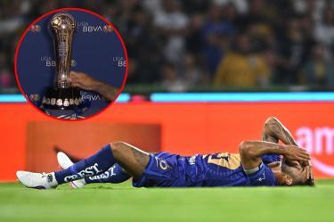 Nathan Silva tocó el trofeo antes de la Final ante Pumas, quienes terminaron cayendo agónicamente ante Cruz Azul.