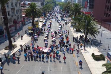 Los maestros retomaron sus protestas este martes, con una marcha sobre Avenida Juárez el cierre de tramos de Reforma y Bucareli.