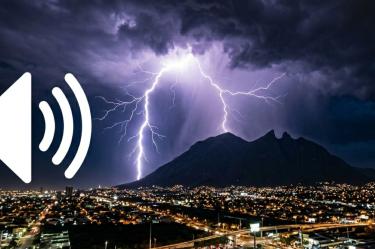 Trueno en Nuevo León.