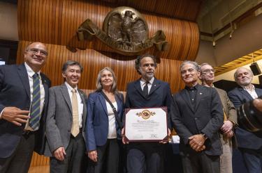 Ciudad de México.26 mayo 2026.Alejandro Gonzlez Iñarritu / Ceremonia de ingreso del cineasta Colegio Nacional.Foto: Eduardo Jiménez Fernández