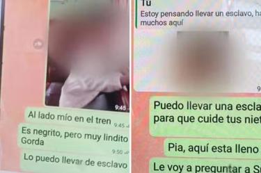 Pasajeros alertaron a la familia del menor después de ver mensajes enviados por WhatsApp.