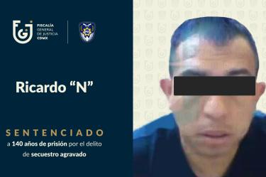 Por este secuestro, Ricardo "N" fue detenido el 19 de octubre de 2022 por agentes de la Policía de Investigación en el Reclusorio Preventivo Varonil Norte