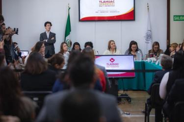 La alcaldesa de Tláhuac, Berenice Hernández Calderón
