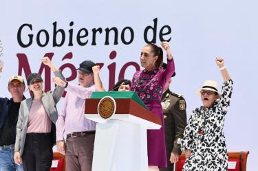 A través de su cuenta personal en X, Rodríguez Velázquez aseguró que fue todo un honor acompañar a la jefa del ejecutivo federal en el "informe al pueblo".