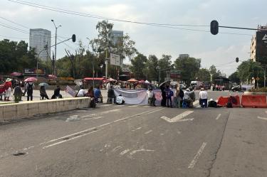 Los comerciantes iniciaron el bloqueo a las 8 de la mañana