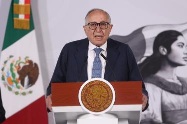 El secretario de Salud, David Kershenobich, en una conferencia de Sheinbaum