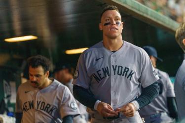 Aaron Judge es el vigente MVP de la Liga Americana; esta es una de sus campañas menos productivas en el aspecto ofensivo.