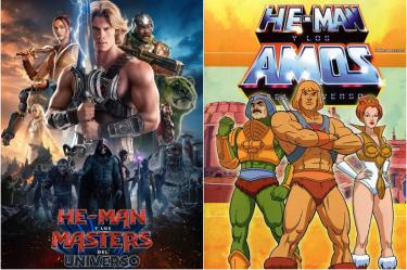La película de Amos del Universo y la serie animada de He-Man presental algunas diferencias notables.