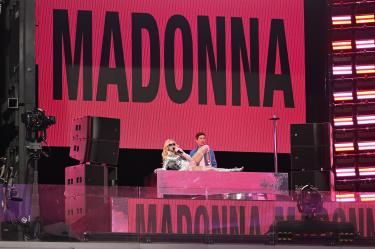 Madonna en Times Square.