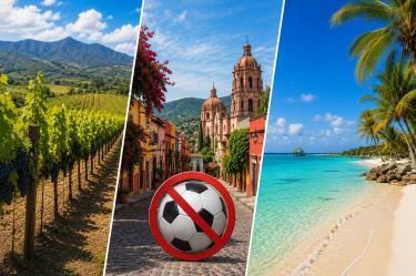 México tiene varios destinos turísticos que estarán lejos del futbol.