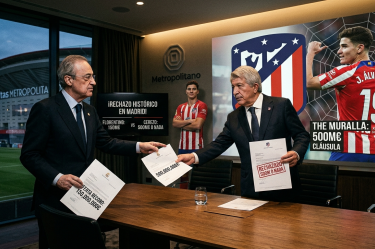 Enrique Cerezo, presidente del Atlético de Madrid, no aceptó la oferta de su contraparte del Real Madrid, Florentino Pérez, de 150 millones de dólares por Julián Álvarez.
