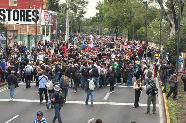 CNTE marcha sobre Tlalpan