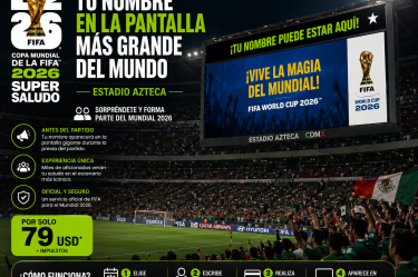 Por 1,500 pesos puedes poner tu nombre en la pantalla de los estadios.