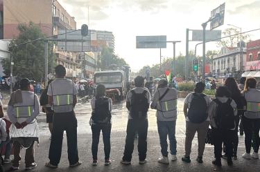 La marcha avanzó desde la Escuela de Ciencias Biológicas del IPN hasta la esquina de México-Tacuba y Circuito Interior.