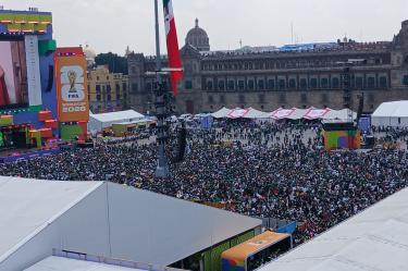 Así luce el Fan Fest en el Zócalo