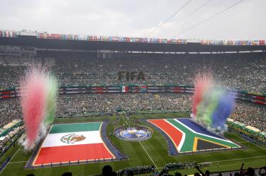 El ahora llamado Estadio Ciudad de México abrió sus puertas para ser la sede de su tercera justa mundialista; en las primeras dos, en 1970 y 1986, era conocido como Estadio Azteca.