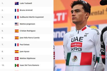 Así va Isaac del Toro en la Clasificación del Tour Auvergne Rhone-Alpes 2026 (etapa 7)
