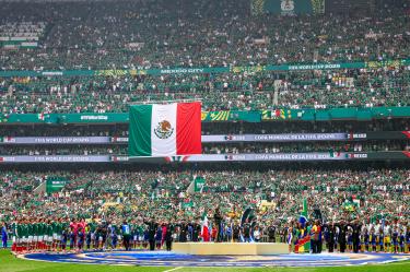FIFA WORLD CUP 2026MEXICO VS SOUTH AFRICA11062026 MEXICO CITY, MEXICO. General view of the mexican national anthem ceremony, during the opening game of the FIFA World Cup 2026, held at the Estadio Ciudad de Mexico of Mexico City./Vista general de la ceremonia del himno nacional mexicano , durante el juego inaugural de la Copa del Mundo 2026 de la FIFA, celebrado en el Estadio Ciudad de Mexico de la Ciudad de México. PHOTO BY IMAGENSHOP AGENCIA FOTOGRAFICA