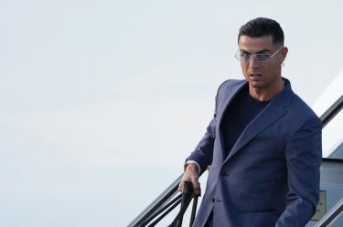 Cristiano Ronaldo en su arribo a Estados Unidos para el Mundial 2026.