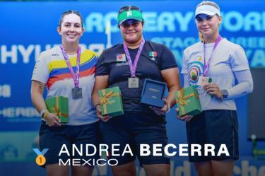 Andrea Becerra sumó la única medalla de oro para México en Antalya de cara a la Final de la Copa del Mundo de Tiro con Arco.