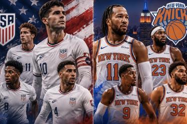 La Selección de Estados Unidos celebró el título de los Knicks