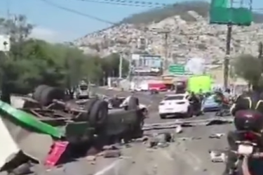Choque en la México-Pachuca